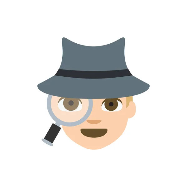 Cute Detective icon for banner, general design print and website — 스톡 벡터