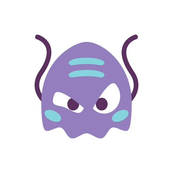 Aranyos Alien ikon banner, általános design nyomtatás és weboldalak. Én... — Stock Vector