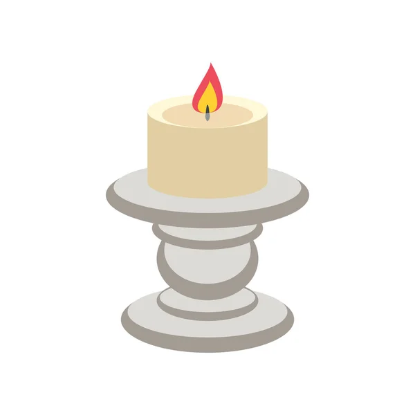 Leuke Candle Icoon Voor Banner Algemene Design Print Websites Illustratievector — Stockvector