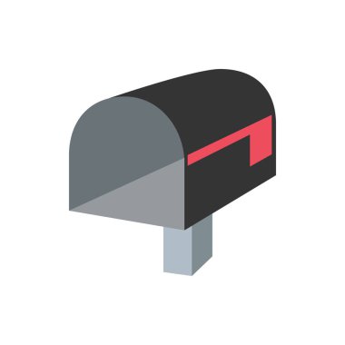 Pankart için şirin boş posta kutusu simgesi, genel tasarım yazdırma ve biz