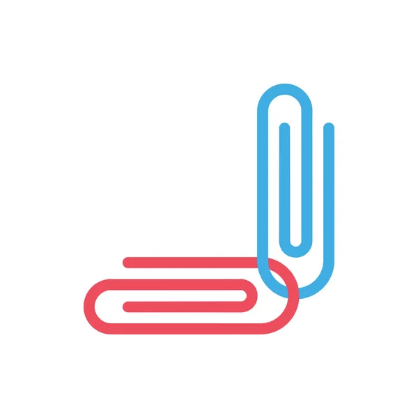 Cute PaperClip icon for banner, general design print and website — 스톡 벡터