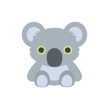 Pankart, genel tasarım baskısı ve websitesi için şirin Koala Ayısı simgesi