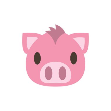 Pankart, genel tasarım baskısı ve web siteleri için Şirin Domuz yüz simgesi