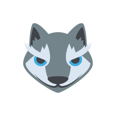 Pankart, genel tasarım baskısı ve web sitesi için Şirin Kurt yüz simgesi