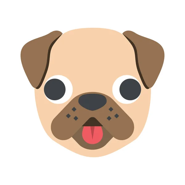 Cute Dog, Chinese pug icon for banner, general design print and — 스톡 벡터