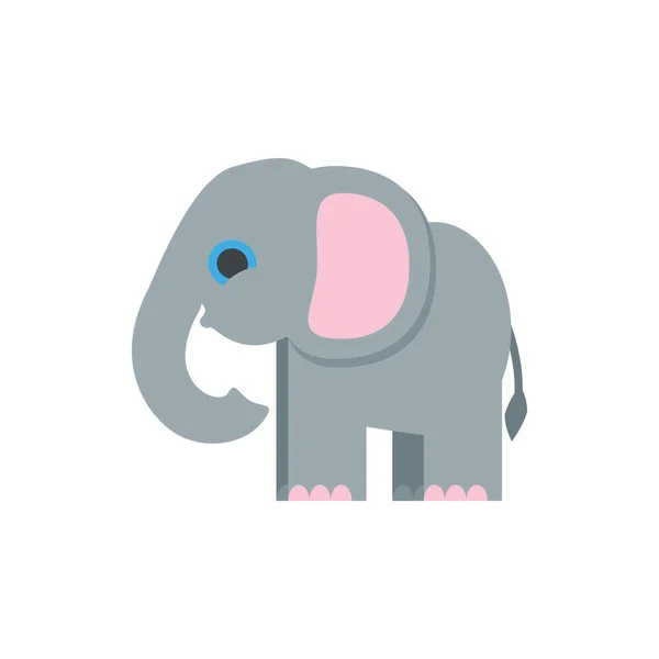 Cute Elephant Icon Banner General Design Print Websites Illustration Vector — 스톡 벡터