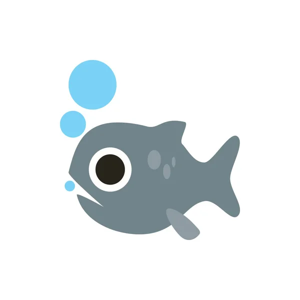 Cute Fish ikon til banner, generelt design print og hjemmesider. Il – Stock-vektor