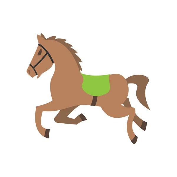 Симпатичная лошадь бегать значок для баннера, общий дизайн печати и веб-сайт — стоковый вектор