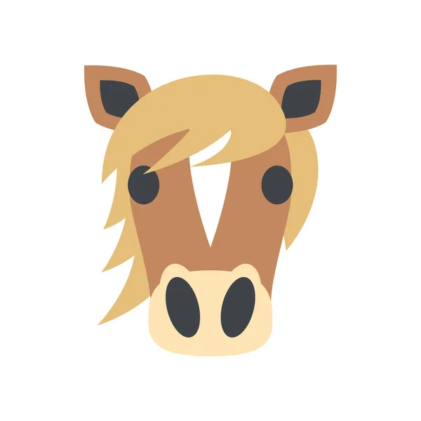 Icône de visage de cheval mignon pour bannière, impression de conception générale et websit — Image vectorielle