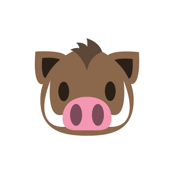 Lindo icono de cerdo de jabalí para banner, impresión de diseño general y sitios web — Vector de stock