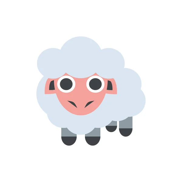 Cute Sheep icon for banner, general design print and websites. I — 스톡 벡터
