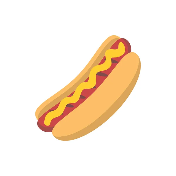Roztomilý Hotdog ikona pro banner, obecný design tisku a webové stránky. — Stockový vektor