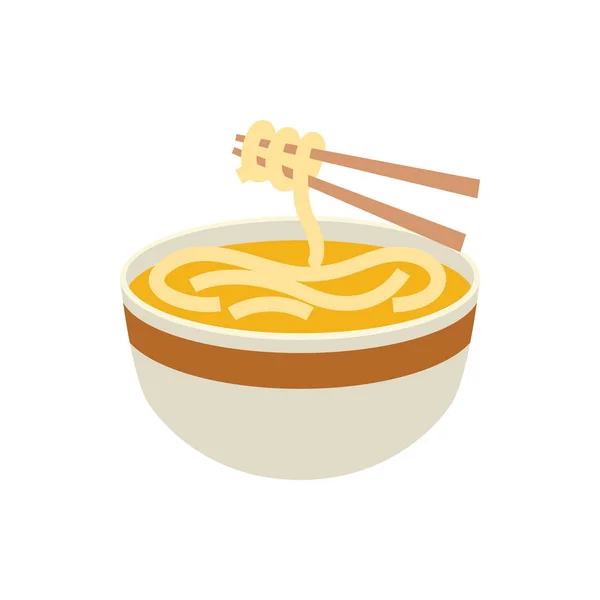 Cute japoński makaron Ramen Udon ikona na baner, ogólny design — Wektor stockowy