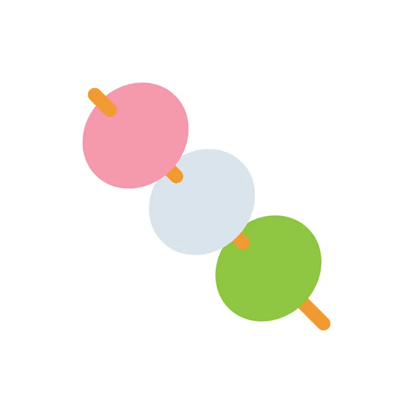 Cute Japanese Dango icon for banner, general design print and we — 스톡 벡터