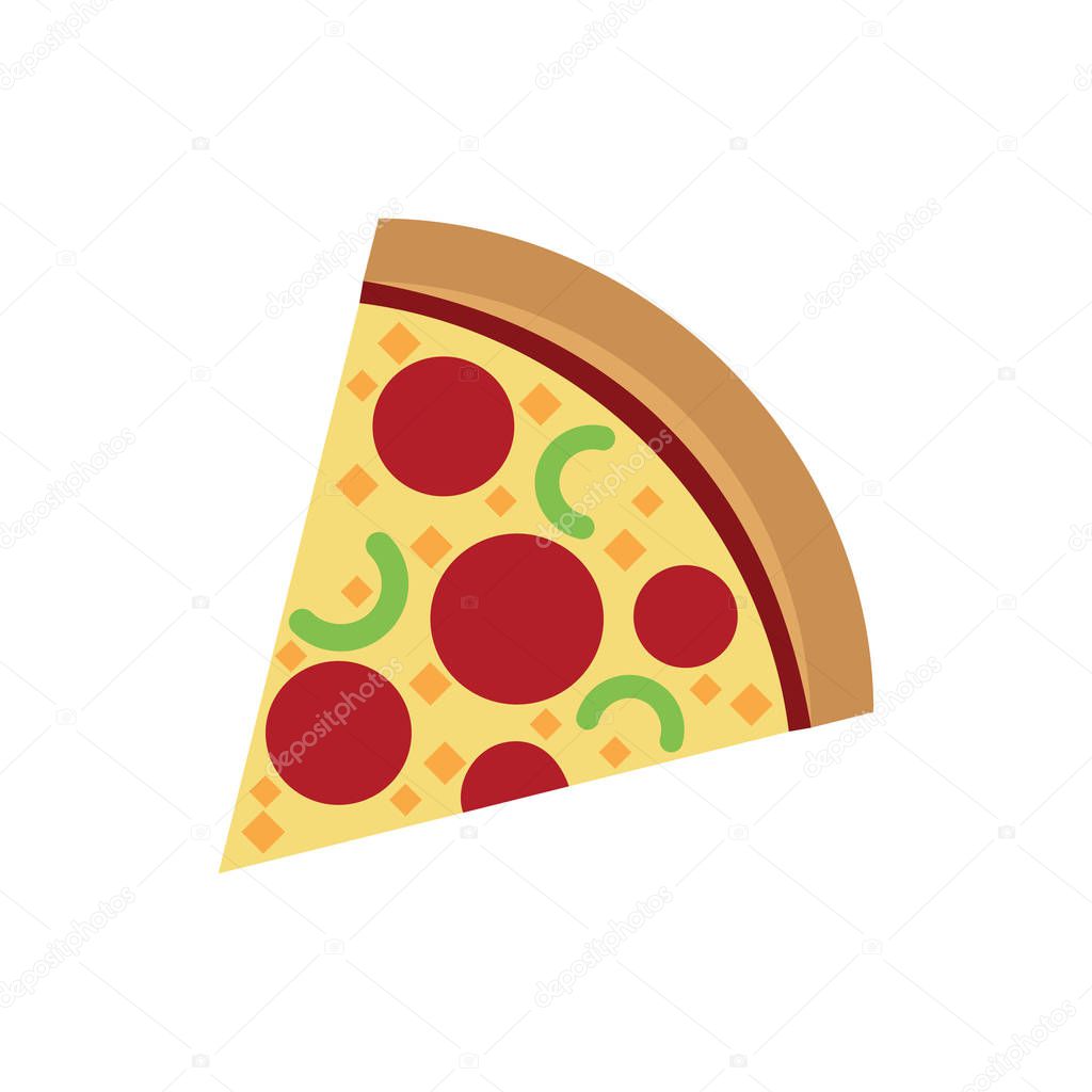 Cute Pizza icon for banner, general design print and websites. I
