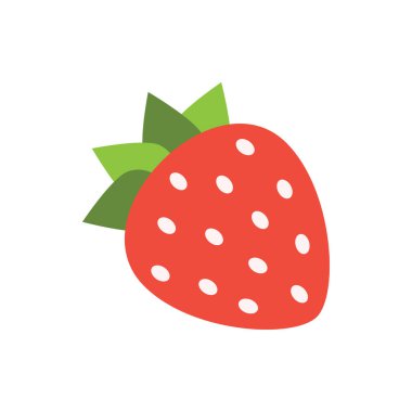 Pankart, genel tasarım baskısı ve web bakımı için şirin çilek simgesi