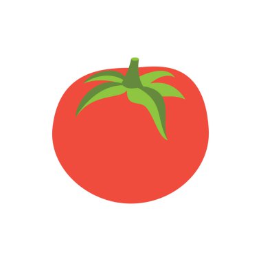 Pankart, genel tasarım baskısı ve web siteleri için şirin domates simgesi. 