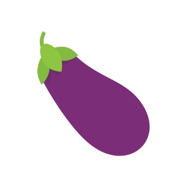 Pankart için şirin Mor Patlıcan simgesi, genel tasarım baskısı ve w