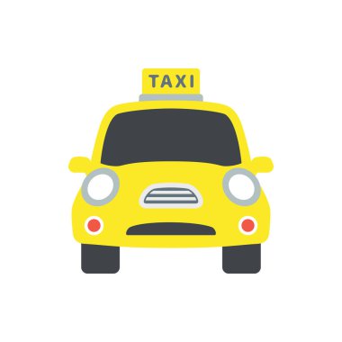 Pankart, genel tasarım baskısı ve web oturumu için sevimli Taksi simgesi
