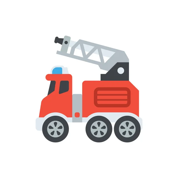 Cute Fire truck icon for banner, general design print and websit — Stock Vector