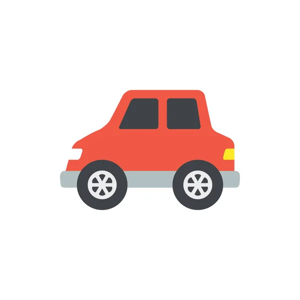 Pankart, genel tasarım baskısı ve web siteleri için sevimli kırmızı araba simgesi. — Stok Vektör