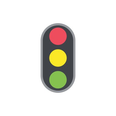 Pankart için şirin dikey trafik ışığı simgesi, genel tasarım prin