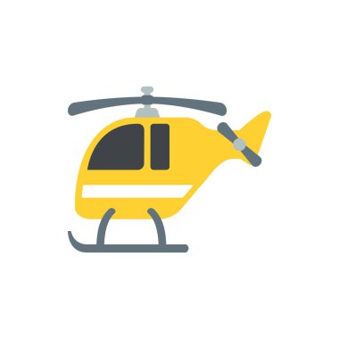 Pankart, genel tasarım baskısı ve web oturumu için şirin helikopter simgesi