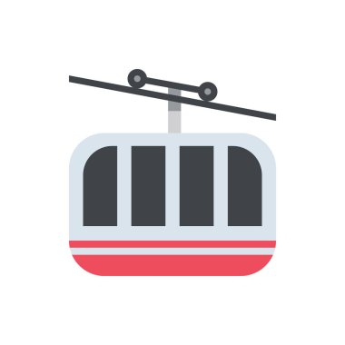 Pankart için Şirin Turist Kablo araba simgesi, genel tasarım baskısı ve