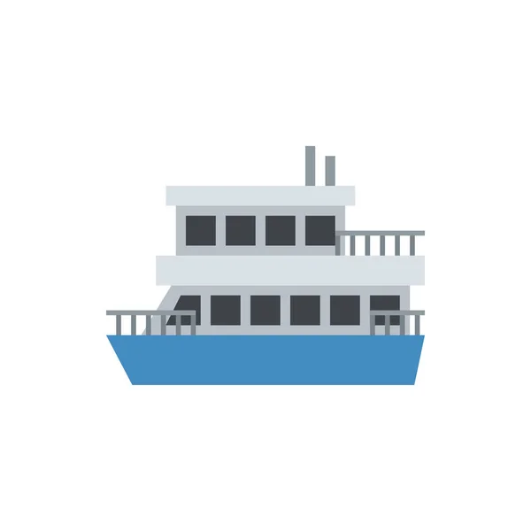Niedliches Flussboot-Symbol für Banner, allgemeines Design und Websit — Stockvektor