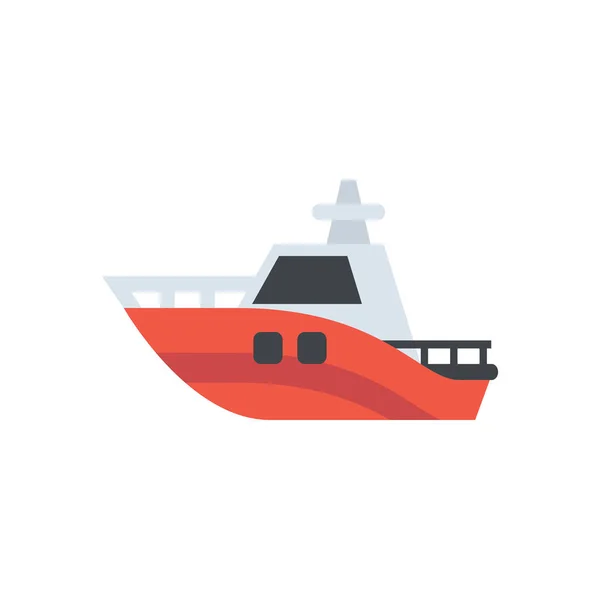 Cute Coast Guard Ship icono para banner, impresión de diseño general y — Vector de stock