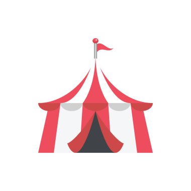 Pankart, genel tasarım baskısı ve web sayfası için Şirin Sirk simgesi