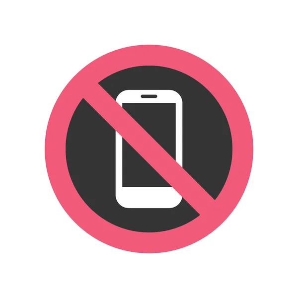 Cute Nie używaj ikony telefonu do banera, ogólnego wydruku projektu i stron internetowych. Wektor ilustracji. — Wektor stockowy