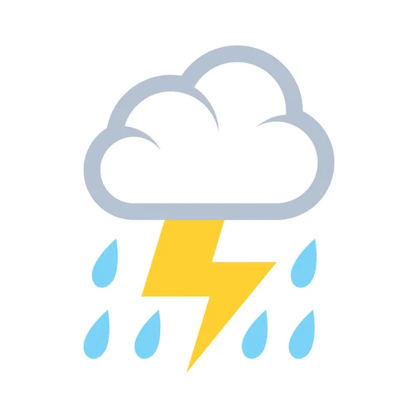 Cute Thunderstorm icon for banner, general design print and webs