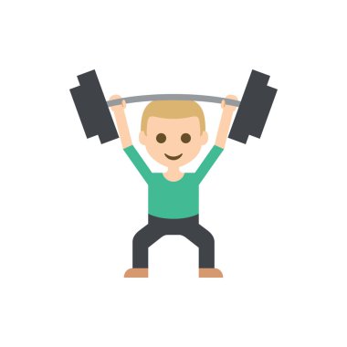 Pankart, genel tasarım baskısı ve web için şirin halter simgesi