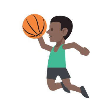 Pankart için şirin basketbol atış talimi simgesi, genel tasarım 