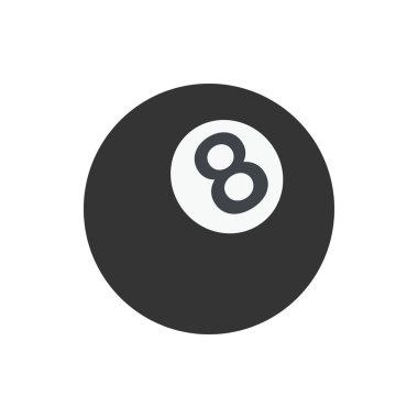 Pankart, genel tasarım baskısı ve web sayfası için Sevimli Havuz 8 top simgesi