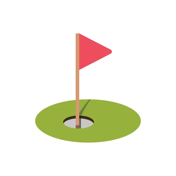 Lindo icono de golf para banner, impresión de diseño general y sitios web. No. — Vector de stock