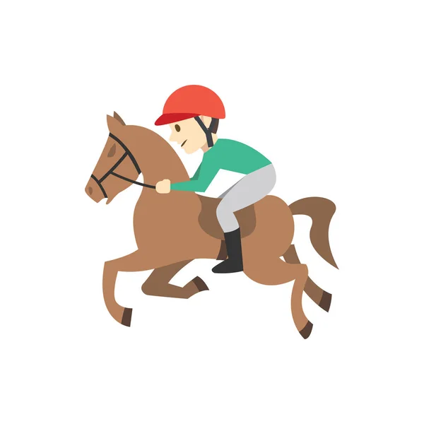 Söt Hästkapplöpningsikon för banner, allmän design print och webb — Stock vektor