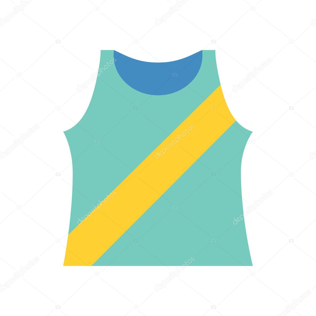 Cute Athletic Tank Top icon for banner, general design print and