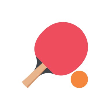 Pankart, genel tasarım baskısı ve ağlar için şirin masa tenisi simgesi