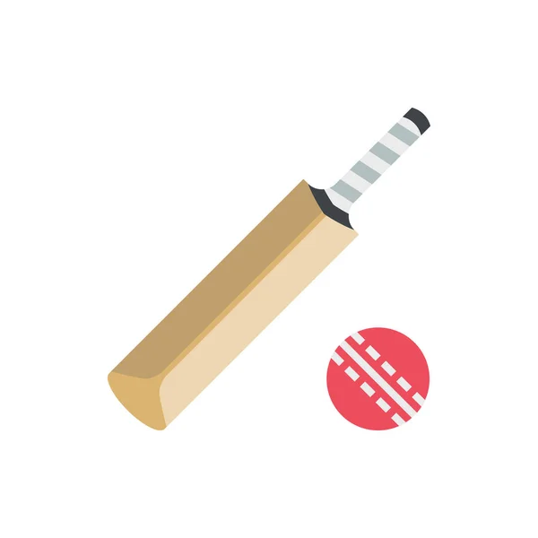 Ícone de bastão de críquete bonito para banner, impressão de design geral e websi — Vetor de Stock
