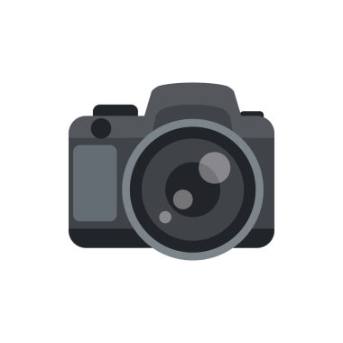 Pankart, genel tasarım baskısı ve web siteleri için sevimli kamera simgesi. 