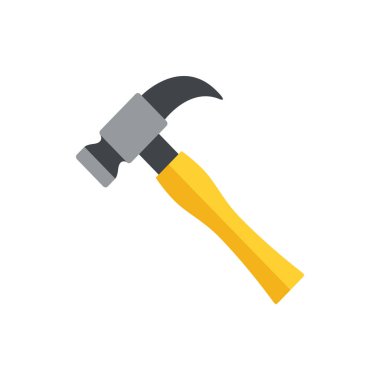 Pankart, genel tasarım baskısı ve web siteleri için şirin çekiç simgesi. 