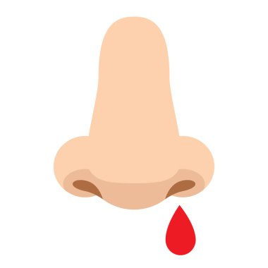 Pankart, genel tasarım baskısı ve web sitesi için şirin burun kanaması simgesi