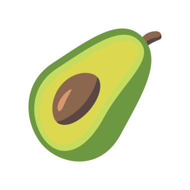 Pankart, genel tasarım baskısı ve web siteleri için şirin Avocado simgesi. Görüntü vektörü