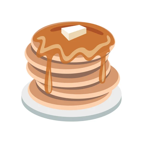 Söt Pannkaksikon För Banner Allmän Design Tryck Och Webbplatser Illustrationsvektor — Stock vektor