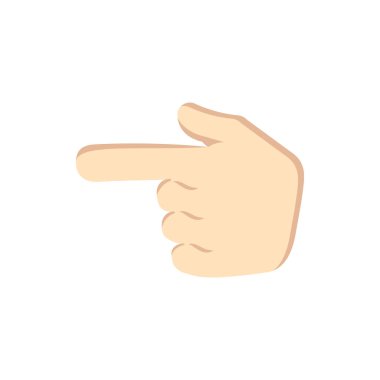 Pankart için bırakılan şirin el işareti, genel tasarım baskısı ve web siteleri. Görüntü vektörü