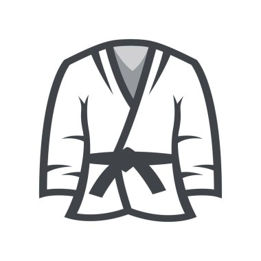 Pankart, genel tasarım baskısı ve web siteleri için Judo simgesi. Görüntü vektörü