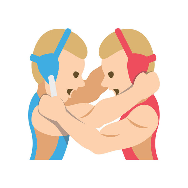 wrestling icon for banner, general design print and websites. Illustration vector
