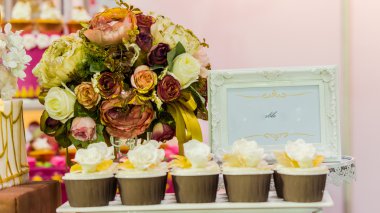 Tatlı düğün cupcakes.